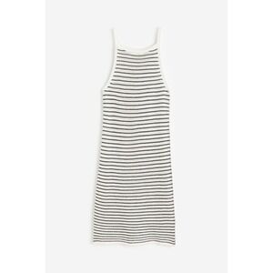 HM Girls White Black Striped Crochet look Sleeveless Dress Size 12 (10-11Y)